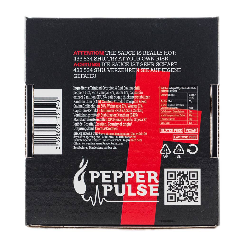 Volim Ljuto – wholesale Stark sås – Återuppståndelsen het sås 20 ml – Pepper Pulse3