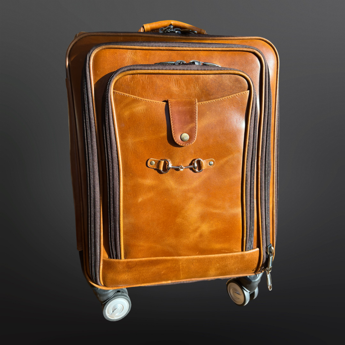 Westrian International - Vente Valises - Valise à roulettes en cuir équestre occidental2