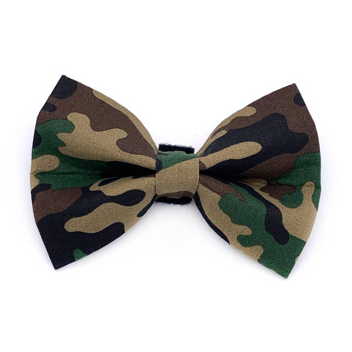 Camo Dog Bow Tie for wholesale by Winthrop Clothing Co.