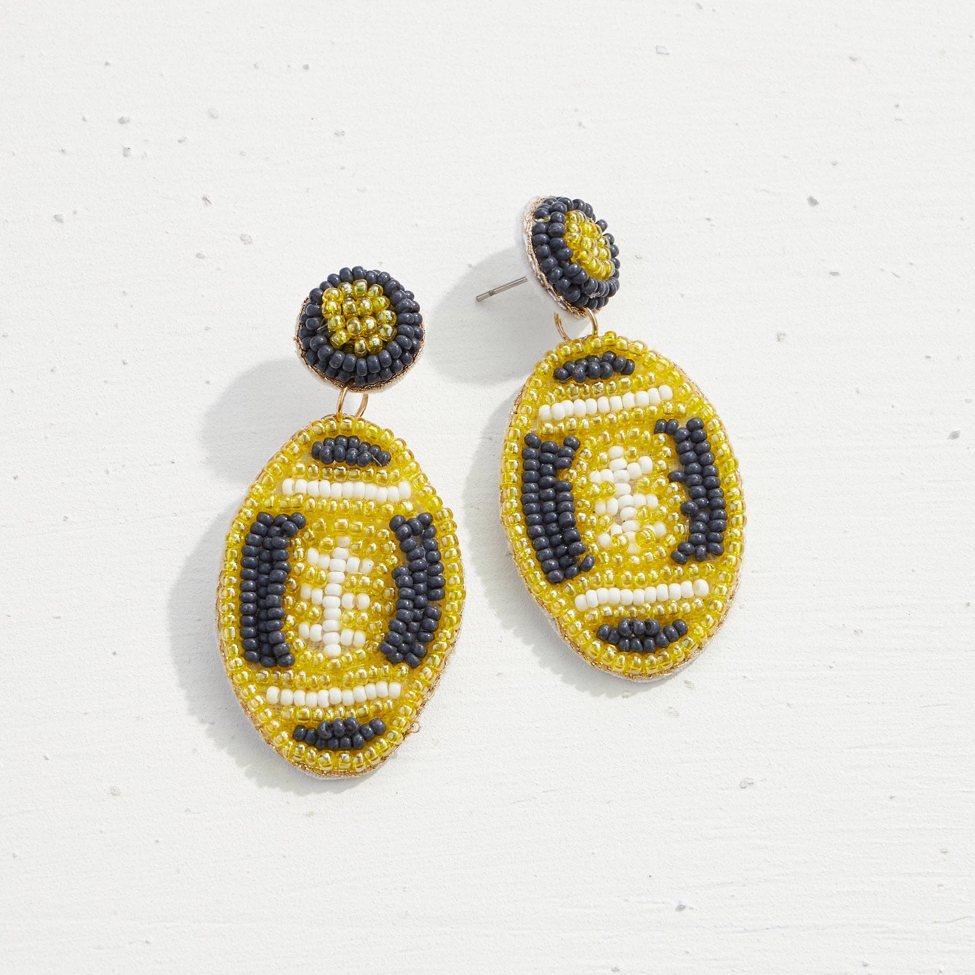 Frem - Wholesale Dangle Earrings - College Football Seed Bead Earrings11