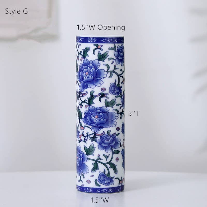 Sweet Home Deco - Wholesale Vase - Chinoiserie Bud Vase, Porcelain Vases,  Blue and White Vases6