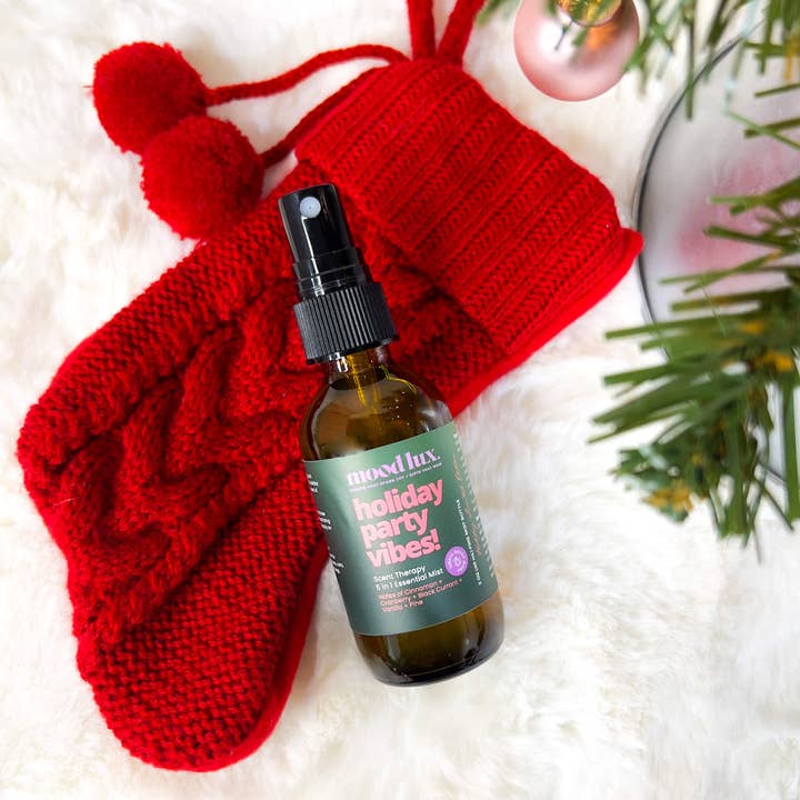 Mood Lux - Wholesale Room & Linen Spray - Holiday Party Vibes 5 In 1 Essential Mist1