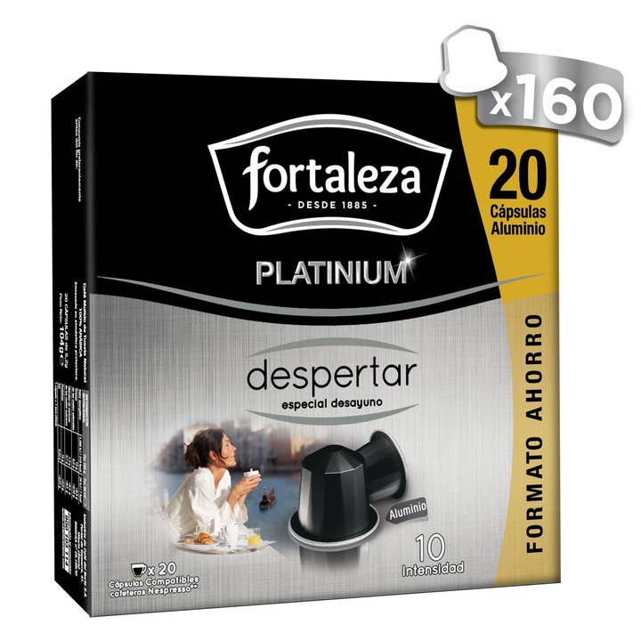 Cápsulas Platinium Despertar compatibles Nespresso 8x20cap para venta al por mayor de Café Fortaleza