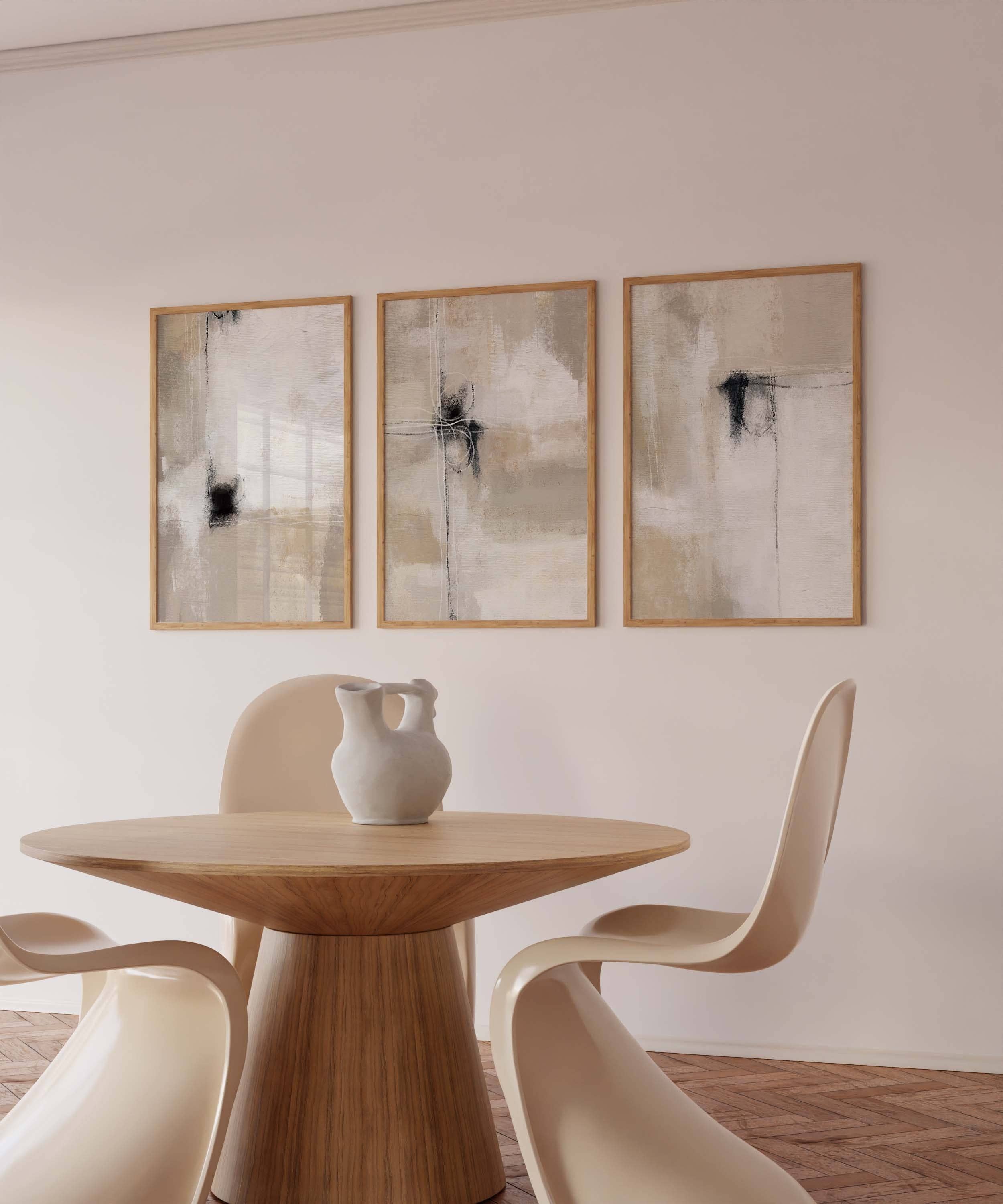 D'LUXE PRINTS - Wholesale Gallery Wall Set - Sahara Abstract Set of 3 Prints4