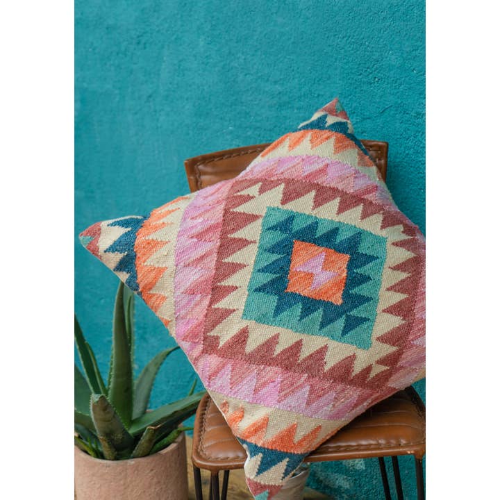 Namaste - Vendita all'ingrosso Fodera cuscino decorativo - Fodera per cuscino Ilica Handloom Kilim, 50 x 50 cm1