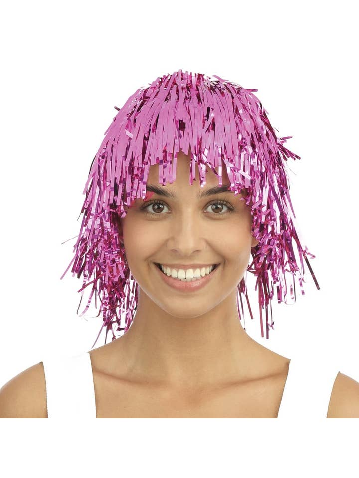 P'tit Clown - Wholesale Costume - Unisex - Metallic Disco Wig - Pink1