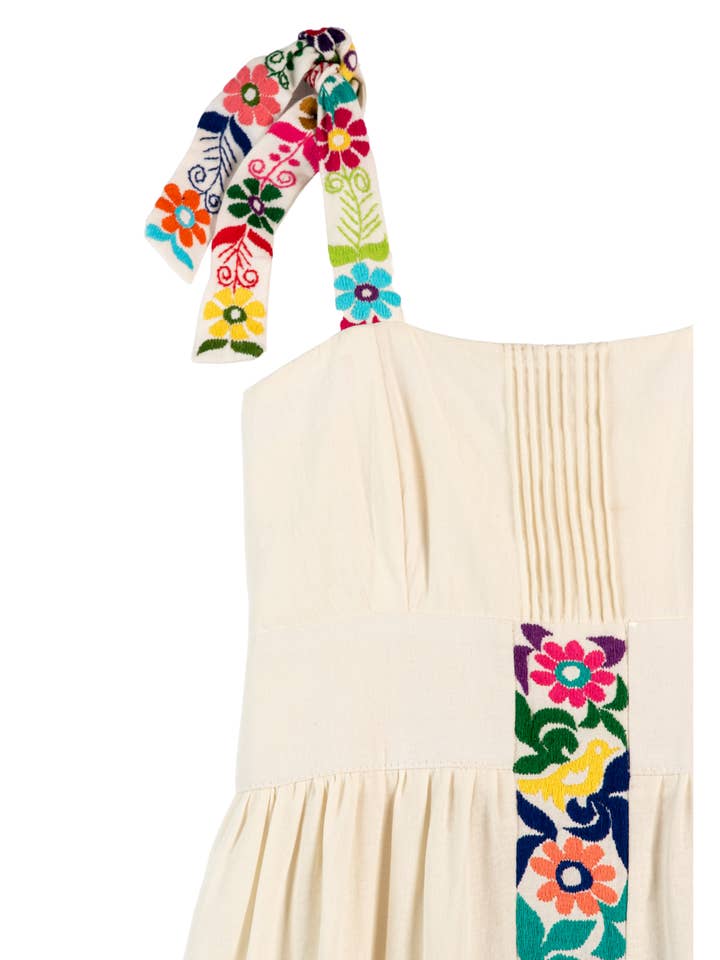 Larkin Lane - Wholesale Dress - Women's - Gardenia Collection Embroidered Raya Maxi Dress - Multicolor