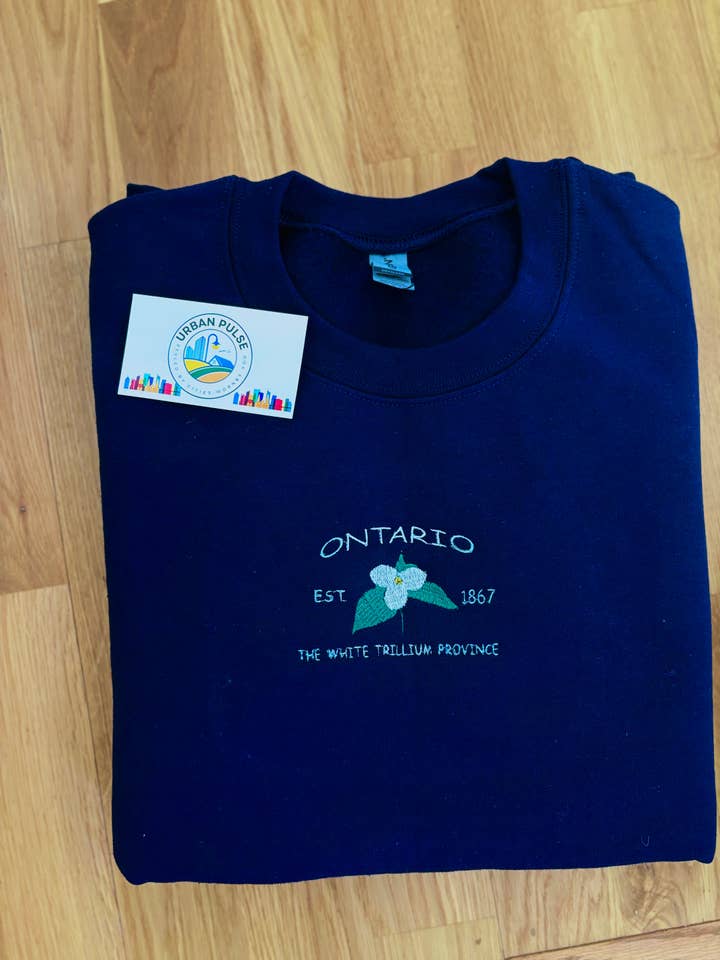 Ontario Unisex Embroidery Crew for wholesale by Urbanpulse apparel