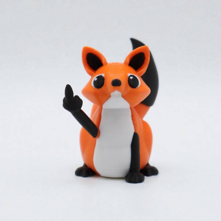 Fox Middle Finger Figurine – Funny Sarcastic Fox Gift for wholesale by Lellume