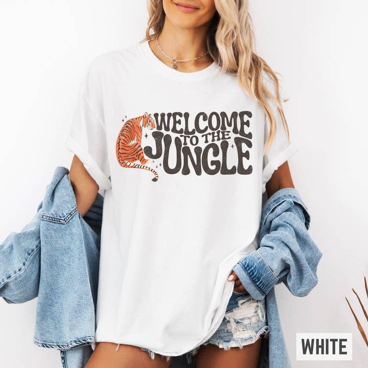 Bengals Welcome To The Jungle Retro Football Fan T-Shirt for wholesale by TheKingShirt