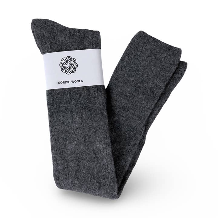 Nordic Socks Faux Angora Over The Knee - Grijs - Dames voor wholesale door Nordic Wools