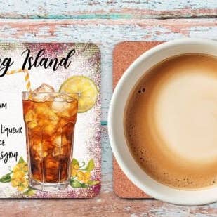 Sous-verre/cadeau carré de recettes de cocktails 20 recettes pour la vente par SubliMasterUK