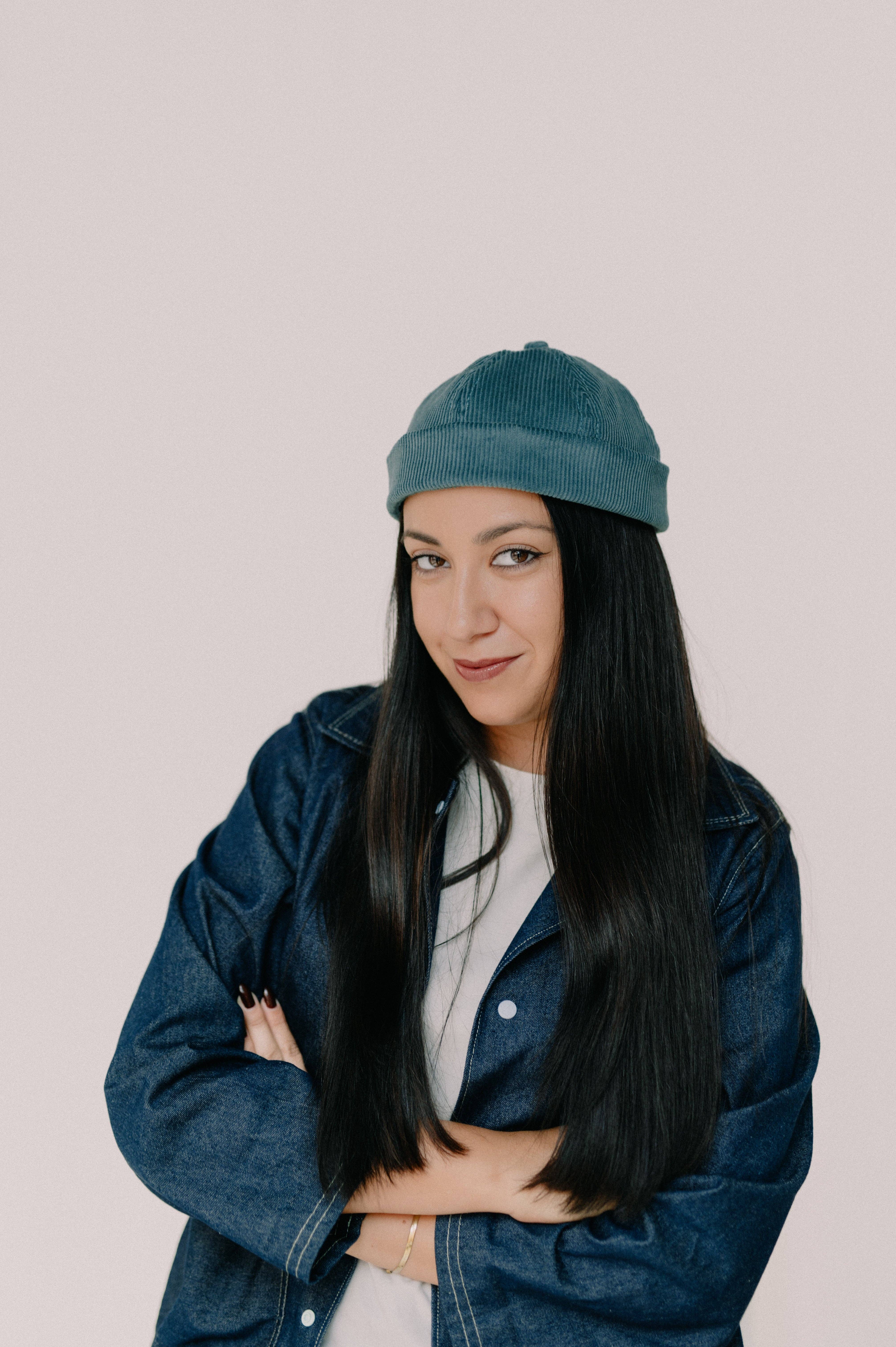 Nuevemi - Wholesale Newsboy/Schoolboy Hat - Women's - Turquoise Corduroy Docker Hat5