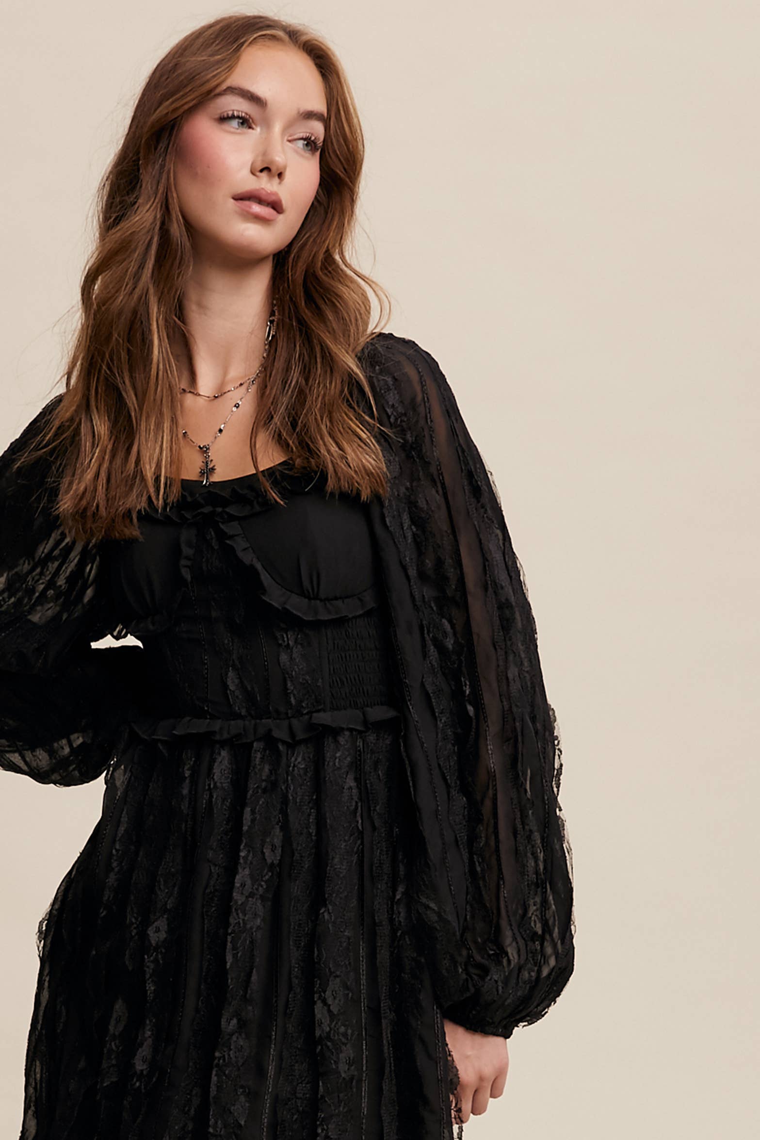 Listicle - Wholesale Dress - Women's - Romantic Lace Midi Dress1