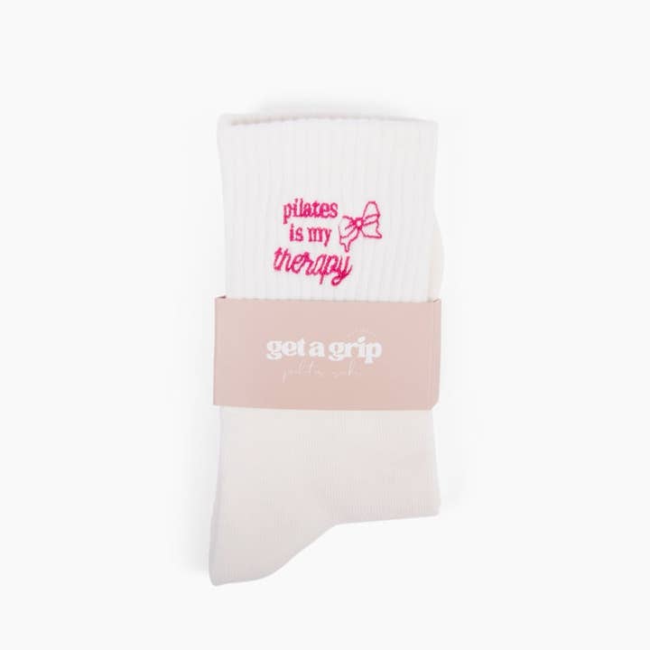 Get A Grip Socks Co - Wholesale Socks - Unisex - Pilates is my Therapy Grippy Socks