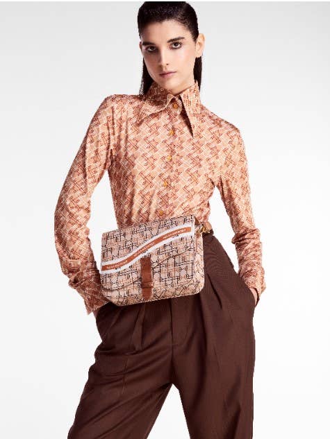 Helen Anthony - Wholesale Button Down Shirt - Women's - Helen Anthony Monogram Prin Shirt0