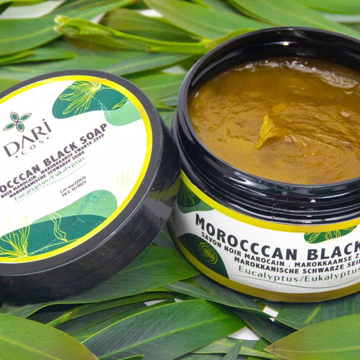 Marokkaanse zwarte zeep met eucalyptus voor wholesale door Daridecoo