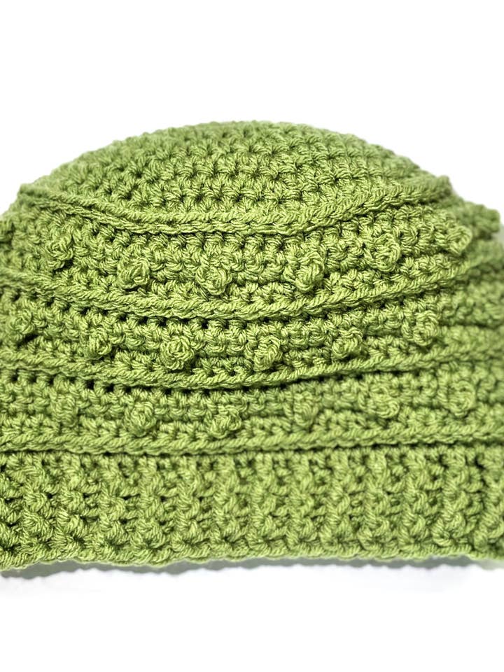 Gorro Picot para Adulto en Color Salvia Claro para venta al por mayor de Cuddle Me Close Crochet