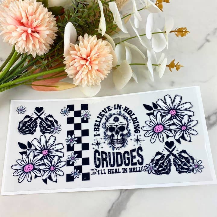 HKS Custom Designs - Wholesale Sticker - Grudges | 16 oz UV DTF Wrap