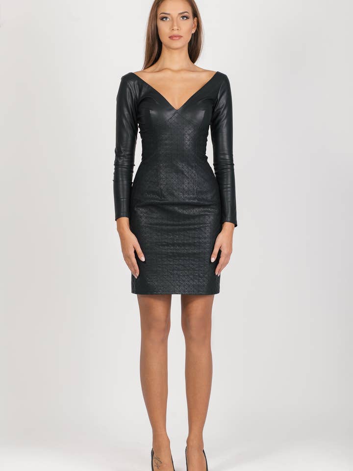 Leather Dress for wholesale by Maison BOGOMIL