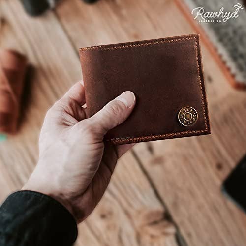 RAWHYD Leather Co. - Wholesale Wallet - Men's - Shotgun Shell Hunting Wallet - Full-Grain Leather Wallets for Men - RFID Blocking Wallet – Western Wallets for Men w/ 7 Card Slots – Slim & Durable Mens Western Wallet - Great Hunting Gifts for Men5