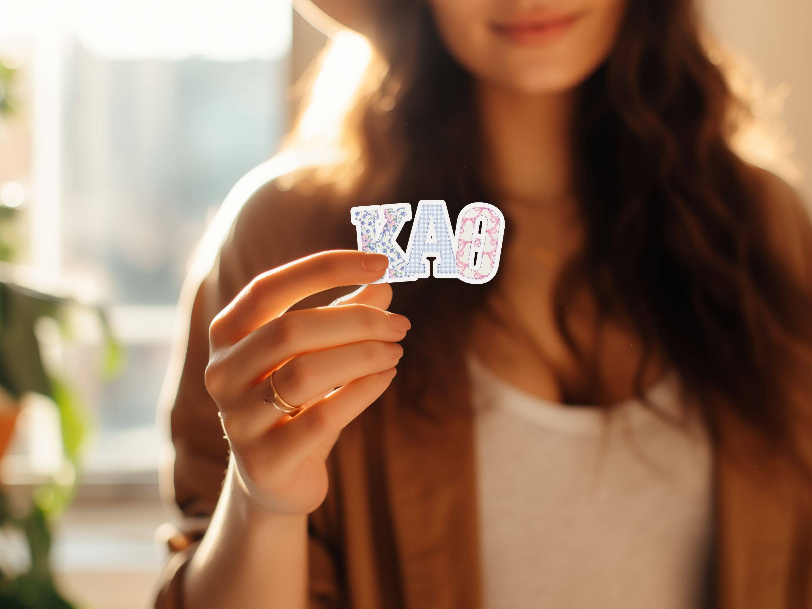 Aspen and Lark - Wholesale Sticker - Kappa Alpha Theta Omega Sticker - Large Patchwork3