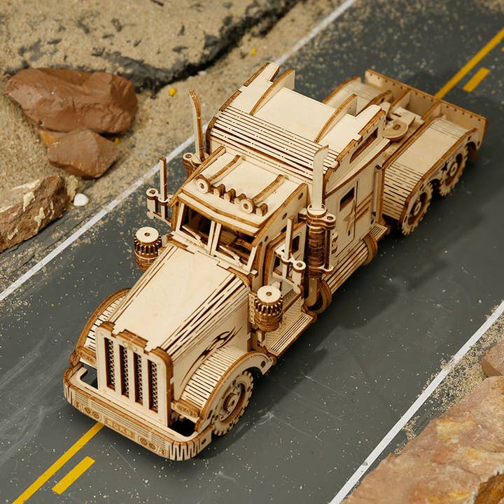 Robotime - Wholesale Puzzle - Adult - MC502 Heavy Truck ROKR Model Car Kits Wooden 3D Puzzles3