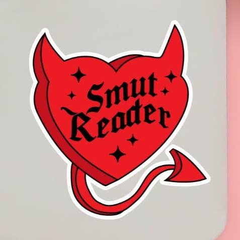 Heart Funny Holographic Smut Reader Vinyl Sticker for wholesale by Cheeky Chick Sticker Co.