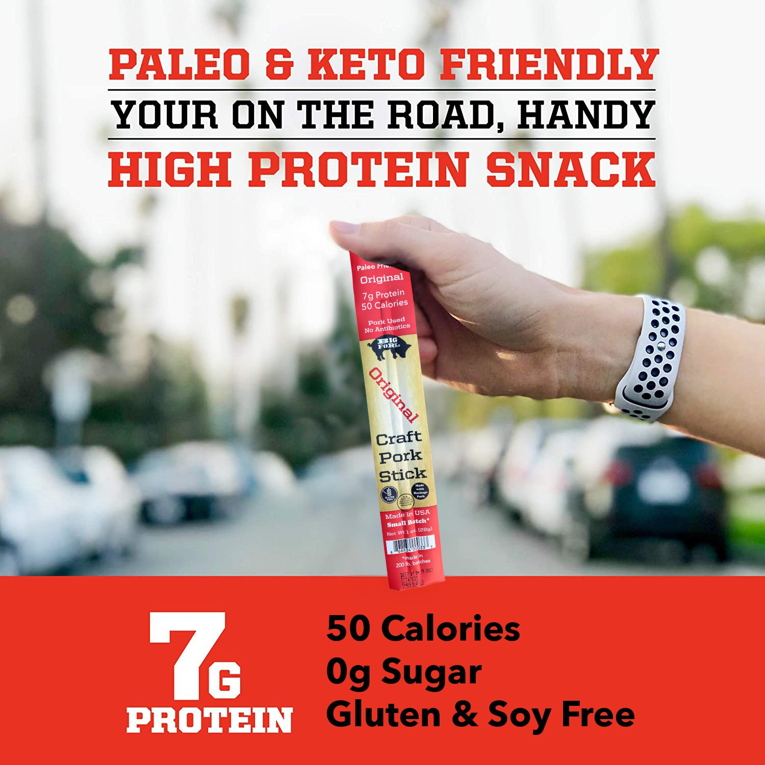 Big Fork – Großhandel Trockenfleisch – Handgemachte Schweinefleischsticks | Original | 100% Naturbelassen6