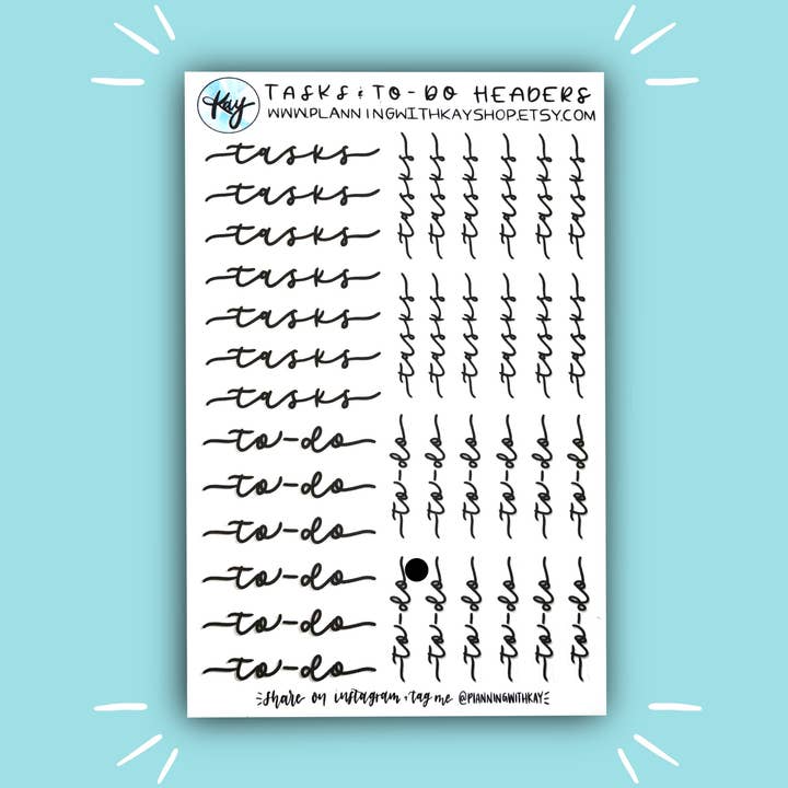 Uppgifter och att-göra-rubriker för wholesale av Planning With Kay