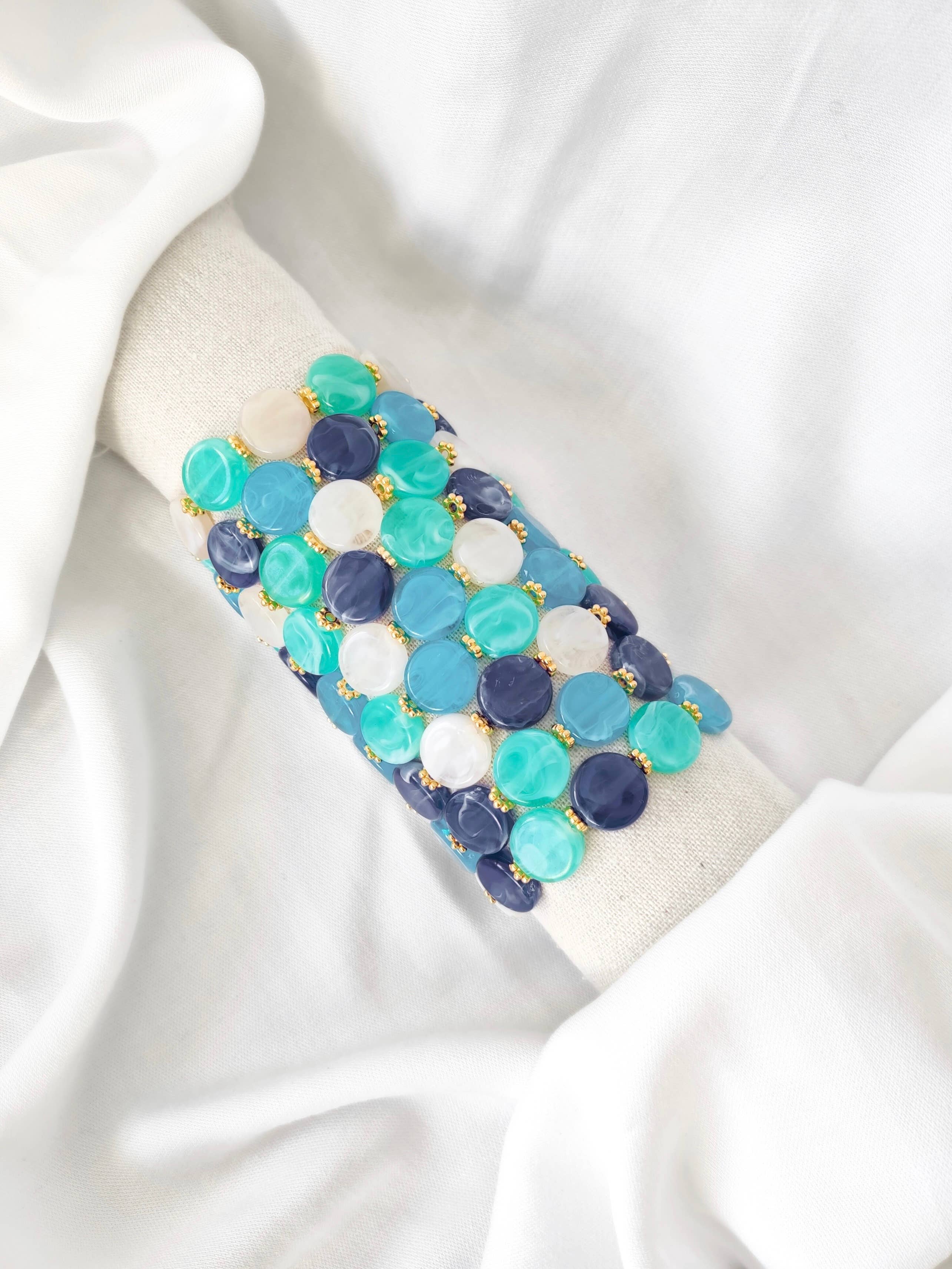 L'Atelier d'Artémis - Vente Bracelet de perles - Bracelet élastique ROMY15