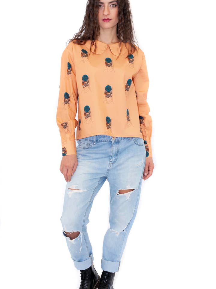 Kokoro Brand - Wholesale Button Down Shirt - Women's - BAMBOLA SHIRT1