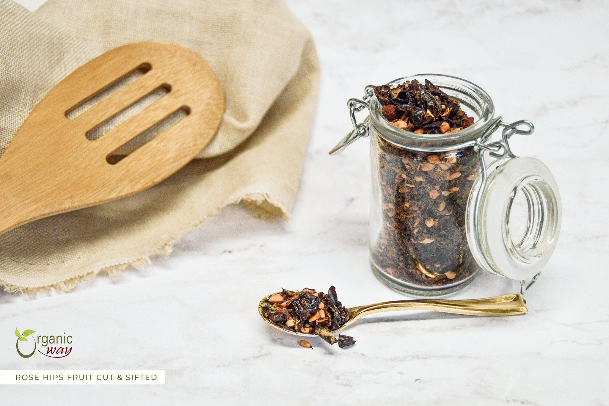 Organic Way LLC – Fruta seca/desidratada por atacado – Frutos de Roseira Brava Sem Sementes Cortados e Peneirados (Rosa canina) - Colheita Selvagem Europeia | Certificado Kosher | Vegan, Não OGM e Sem Glúten | Certificado USDA | Origem - Albânia4