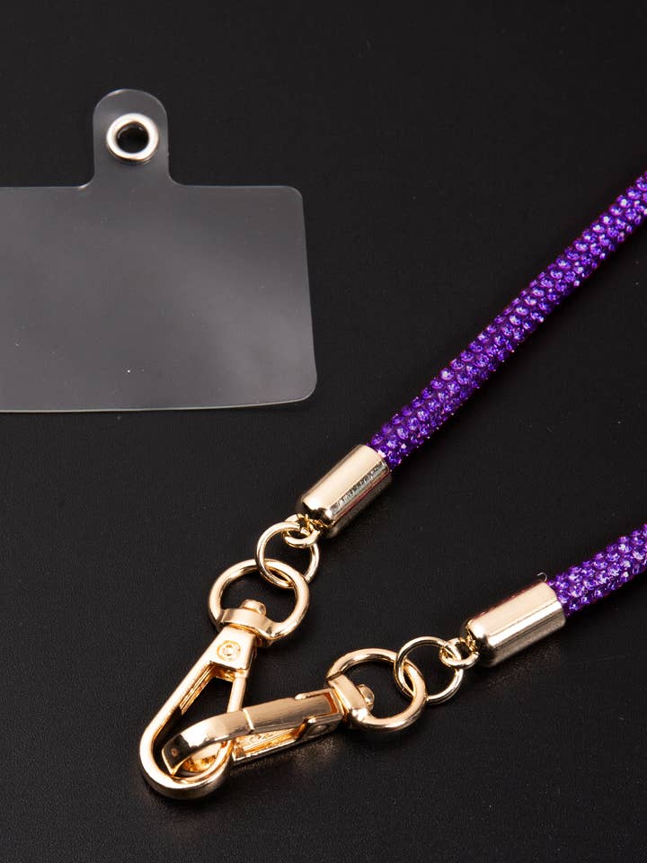 Cordino a tracolla con strass PC5597 - Viola per la vendita all'ingrosso da parte di Ole