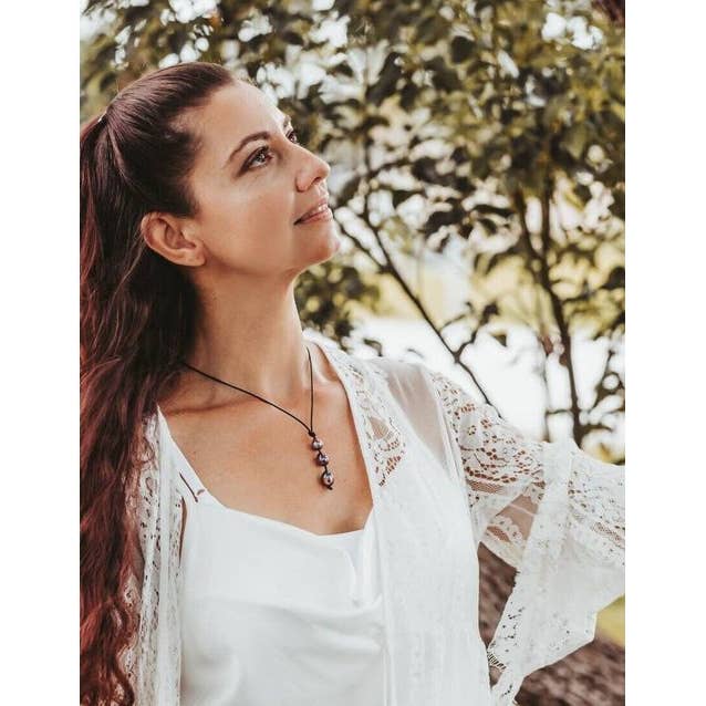 The Rustic Boho Chic - Wholesale Y-Neck/Lariat Necklace - Leather Pearl lariat Y necklace