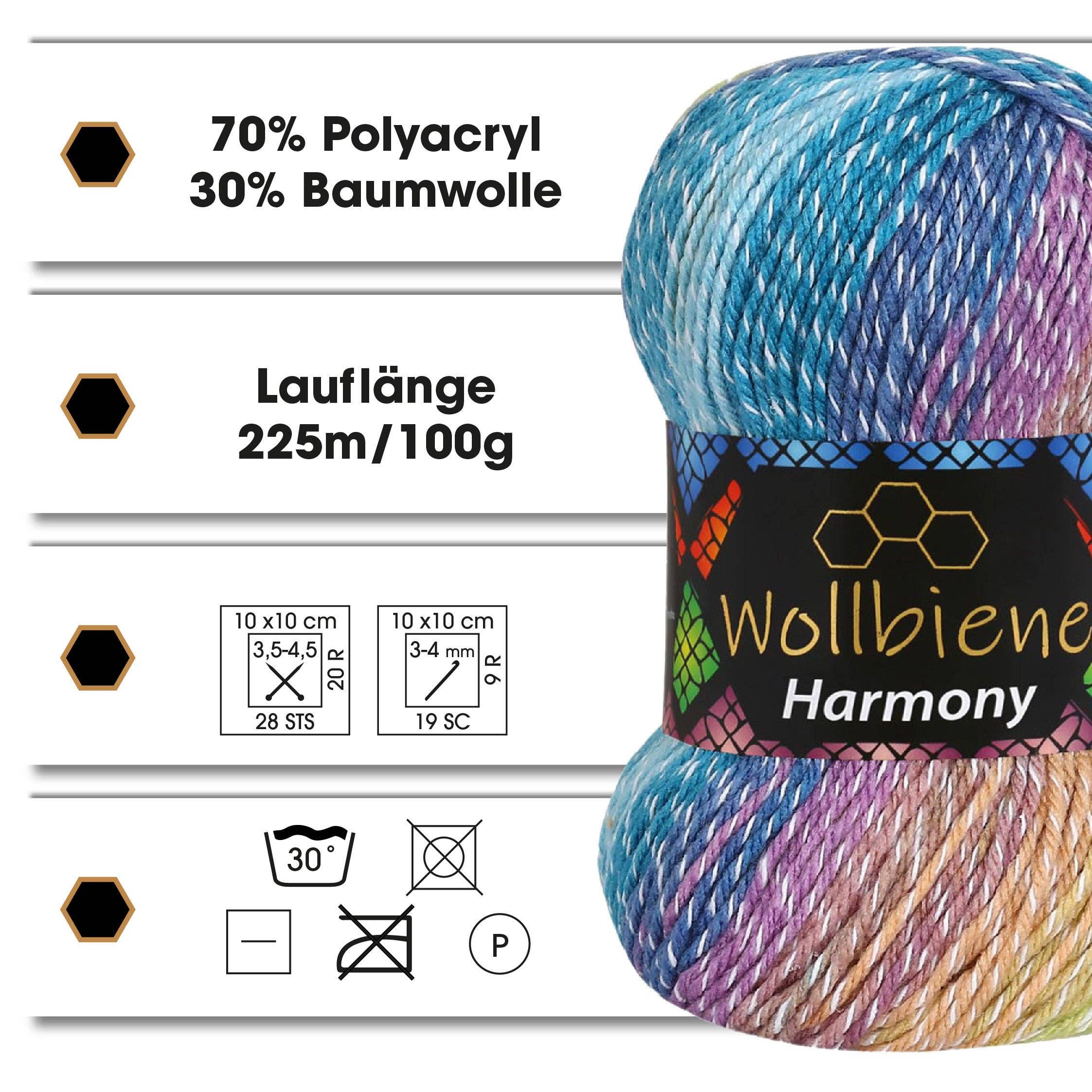 Wollbiene - Venta al por mayor Hilos - Lana degradada Wollbiene Harmony Batik 100gr6