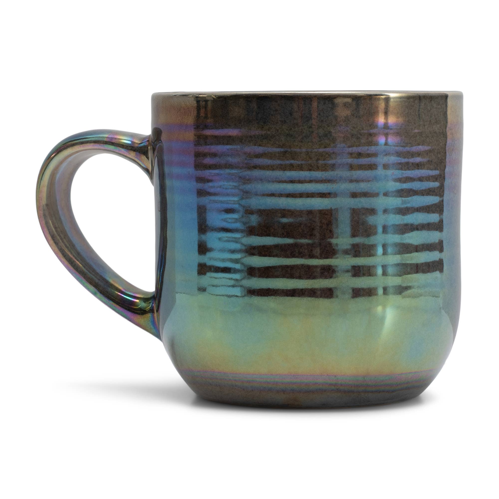 EAST AVENUE - Wholesale Coffee Mug - Mug 4-Pack Black Glossy Iridescent 17 Oz PRICE IS PER MUG1