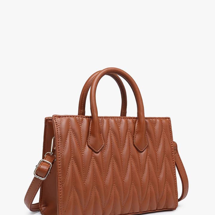 MiMi Wholesale - Wholesale Satchel - Women's - EH Women's Satchel with Herringbone Pattern And Dual Handles4