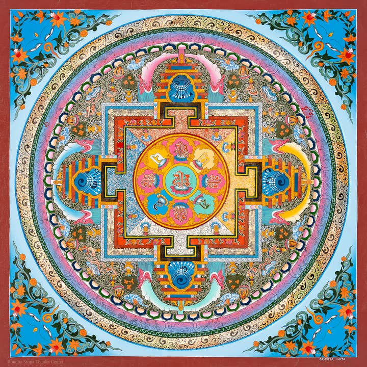 Tibetan Kalachakra Mandala Thangka – The Art of Time’s Flow for wholesale by Boudha Stupa Thanka Centre