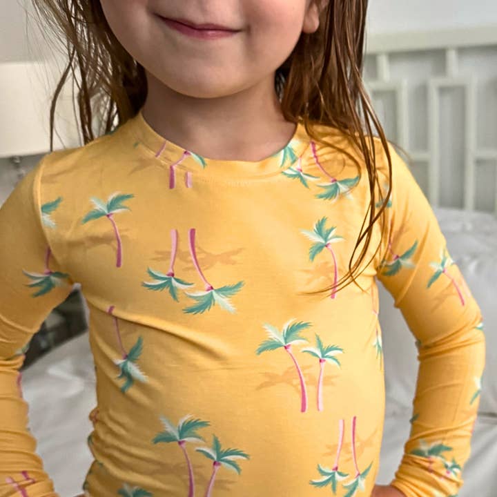 Miami Palm Tree Gul Tvådelad Set för wholesale av Basically Soho