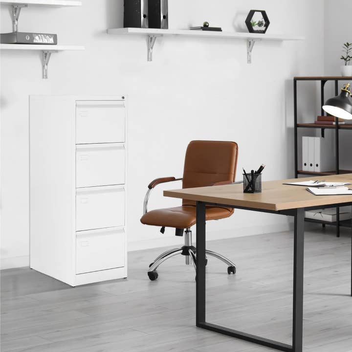 MEDEL OFFICE – wholesale Cabinet – Metal File Cabinet with 4 Drawers with Lock 132x46x62 cm2