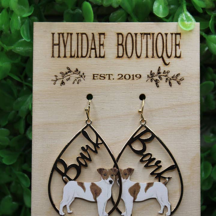 Bark Dog druppelvormige oorbellen voor wholesale door Hylidae Boutique