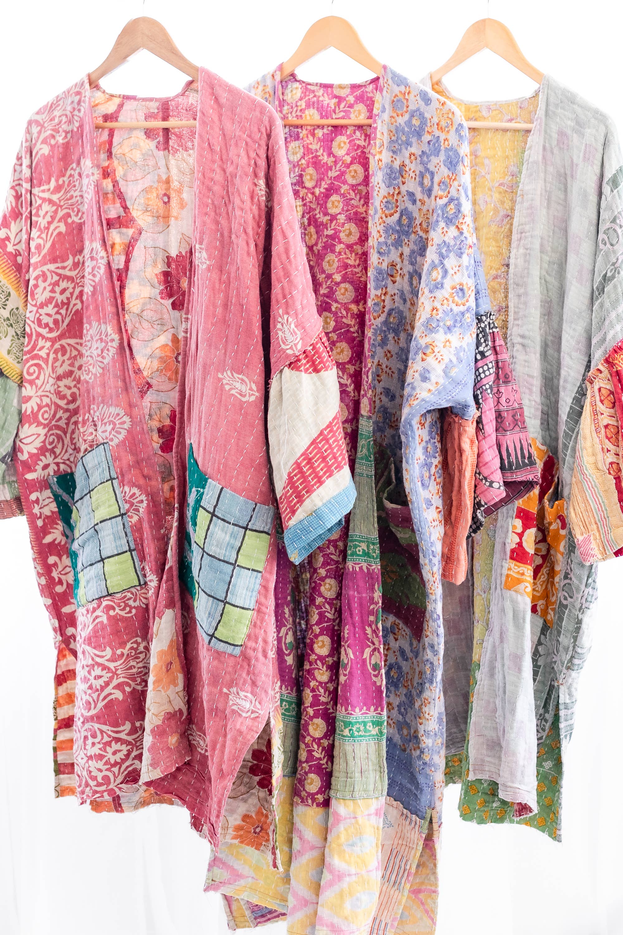 Rahab's Rope - Wholesale Kimono - Women's -  Reversible Kantha Kaftan Full Length2