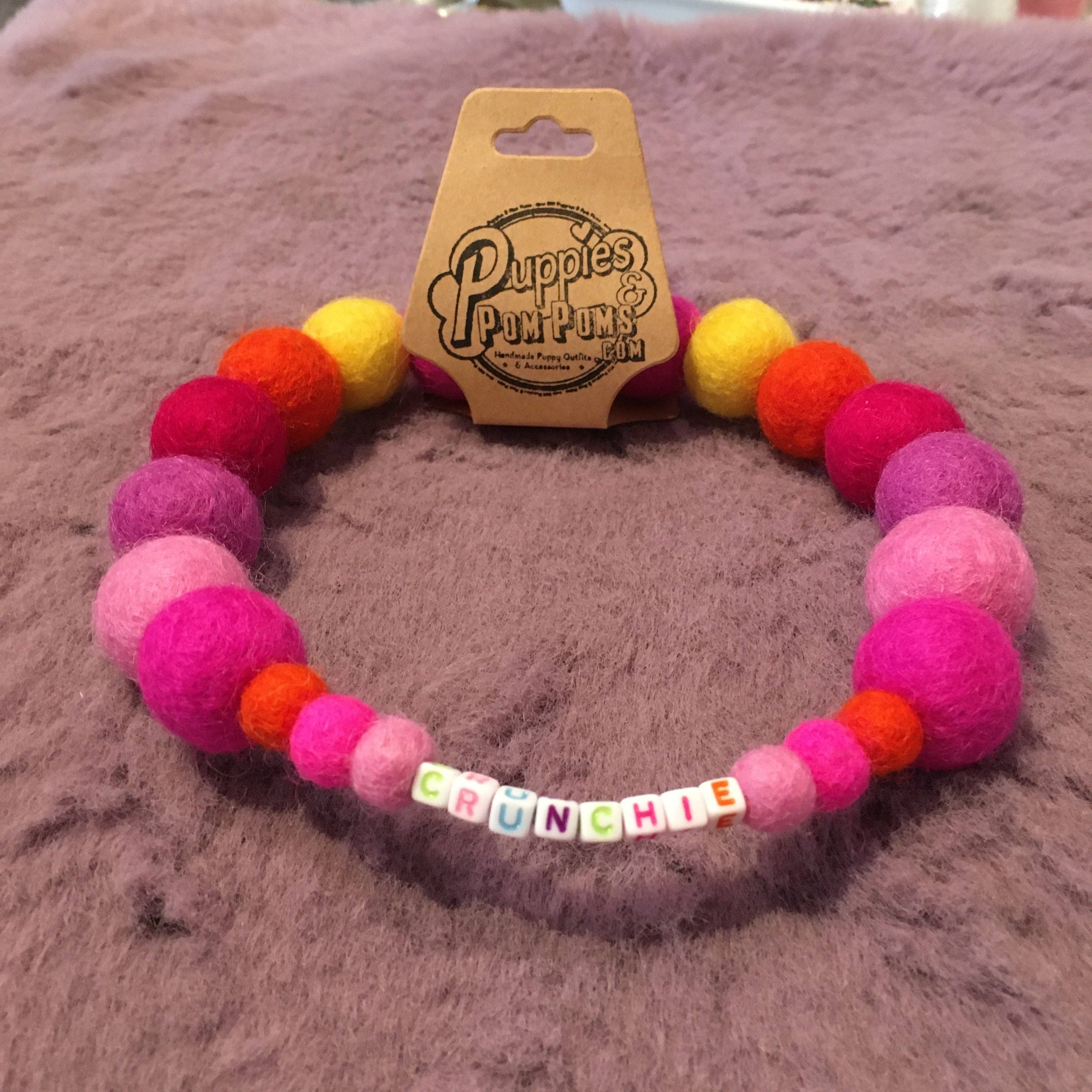 Puppies & Pom Poms - Wholesale Pet Collar - Dog - Pink - Personalised Pom Pom Dog Collar30