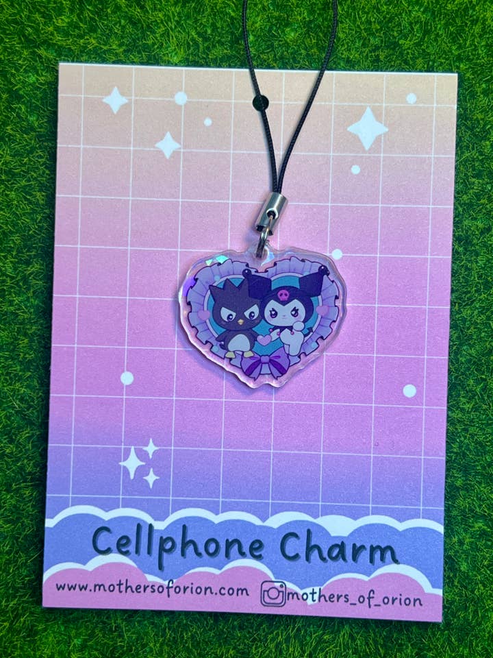 Sanrio Couple Cellphone Charm Kuromi/Badtz for wholesale by Mothers Of Orion