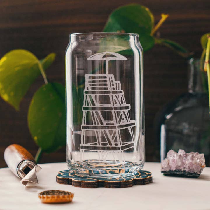 Lifeguard Tower Drinking Glasses for wholesale by Benoit's Design Co.