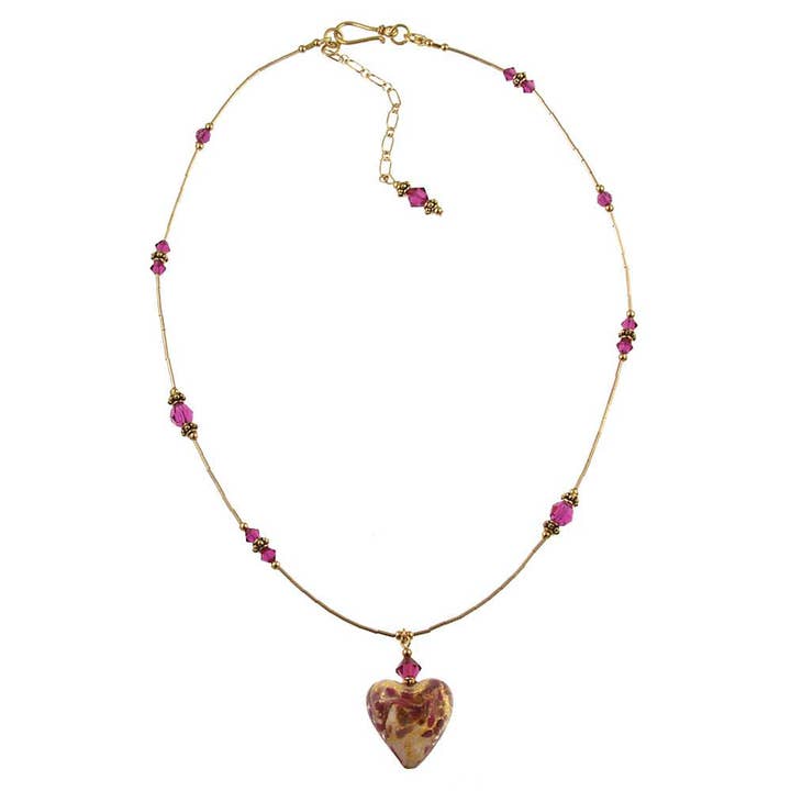 Pendentif SN-26 20 mm en forme de cœur, rose Portofino pour la vente par Andrea Menghetti