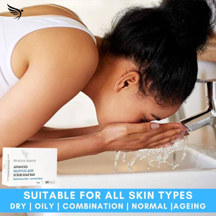Moksha Beauty - Wholesale Gezichtsreiniger - Salicylzuur gezichtszeep, acnezeep, scrub, 100 g x 135 stuks4