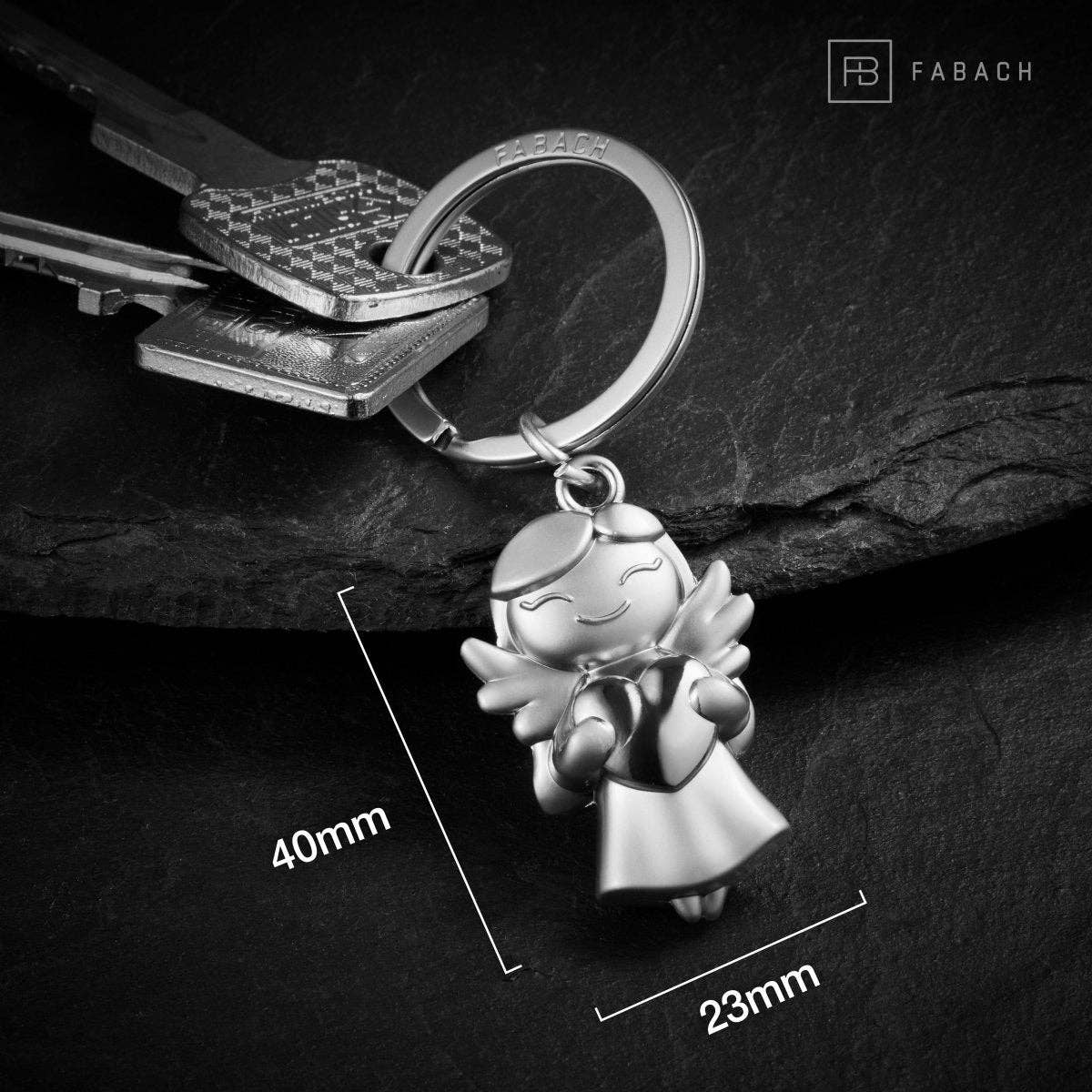 FABACH – Die Schlüsselanhänger-Schmiede - Wholesale Keychain - Unisex - “Star” guardian angel keychain - lucky angel with heart - angel lucky charm8