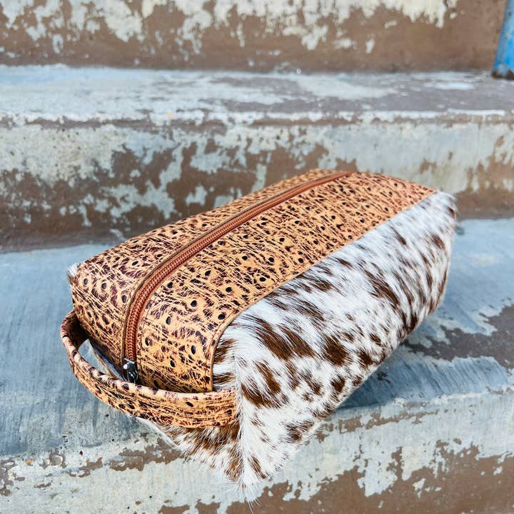 Western Linens - Wholesale Toiletry Bag - Men's - Leather & Cowhide Kit Bag - Toiletry - shaving kit